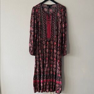 Lane Bryant Floral Long Sleeve Dress